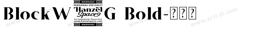 BlockW1G Bold字体转换